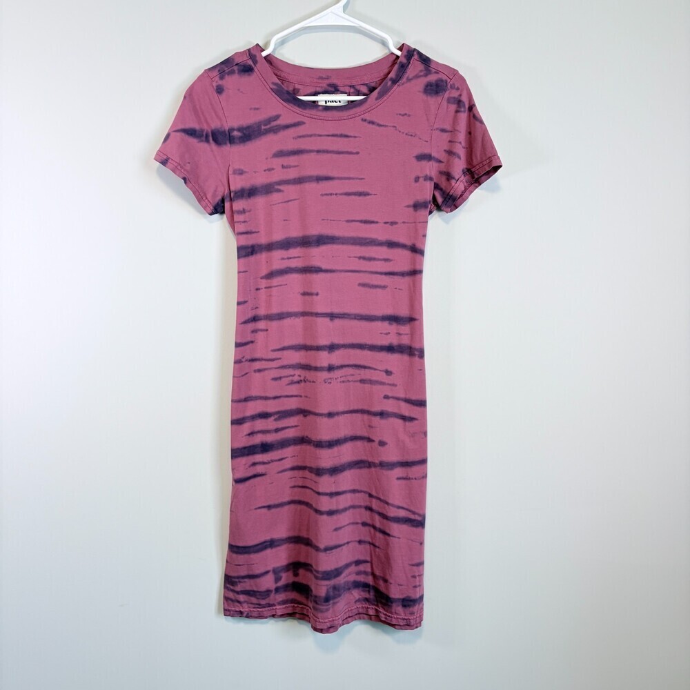 PACT Shirt Dress Far Out Tie Dye Organic Cotton Sustainable Lounge Pink Women XS